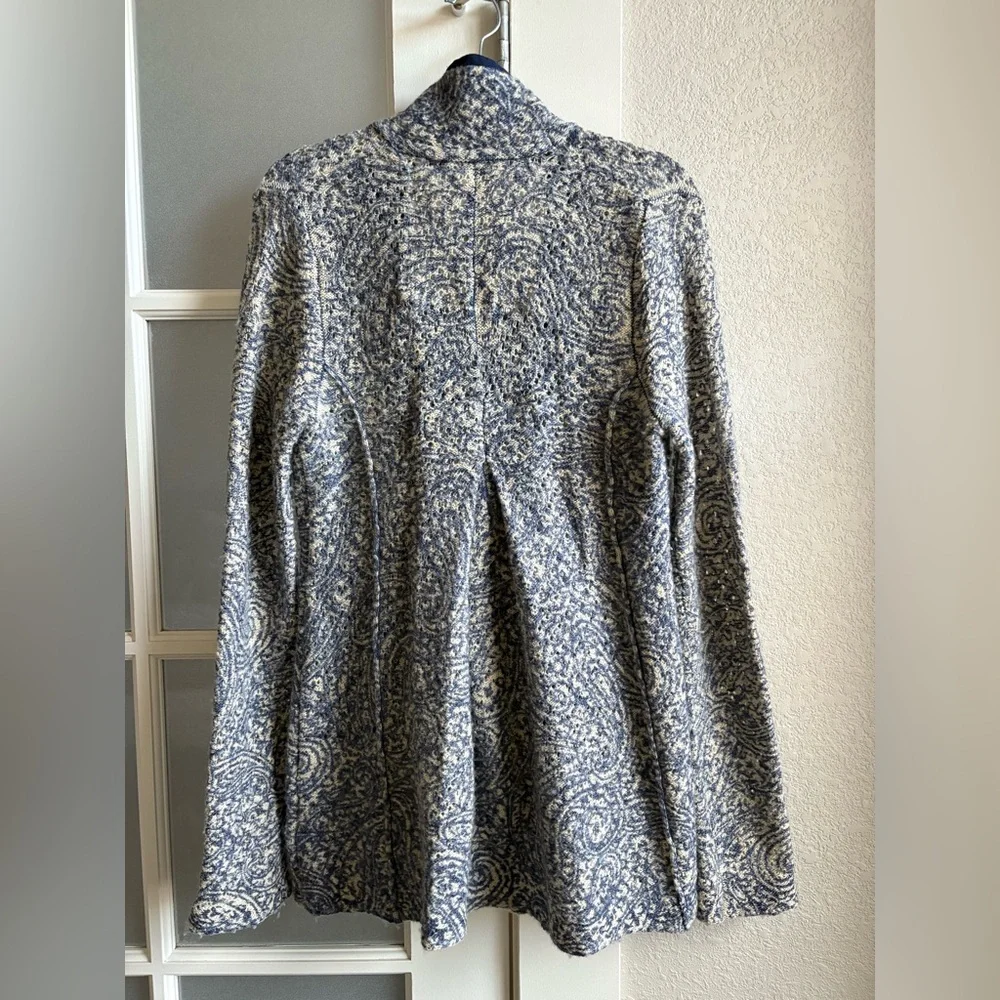 Angel of the North - Women’s Paisley Lace Wool‎ Jacket - Medium - Blue & Gray - Picture 5 of 9